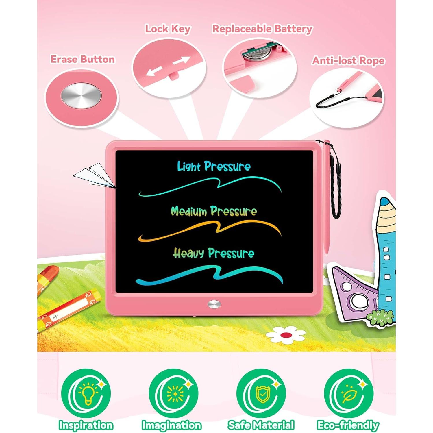 KOKODI Tableta de Escritura LCD 30.5 cm Rosa para Niños