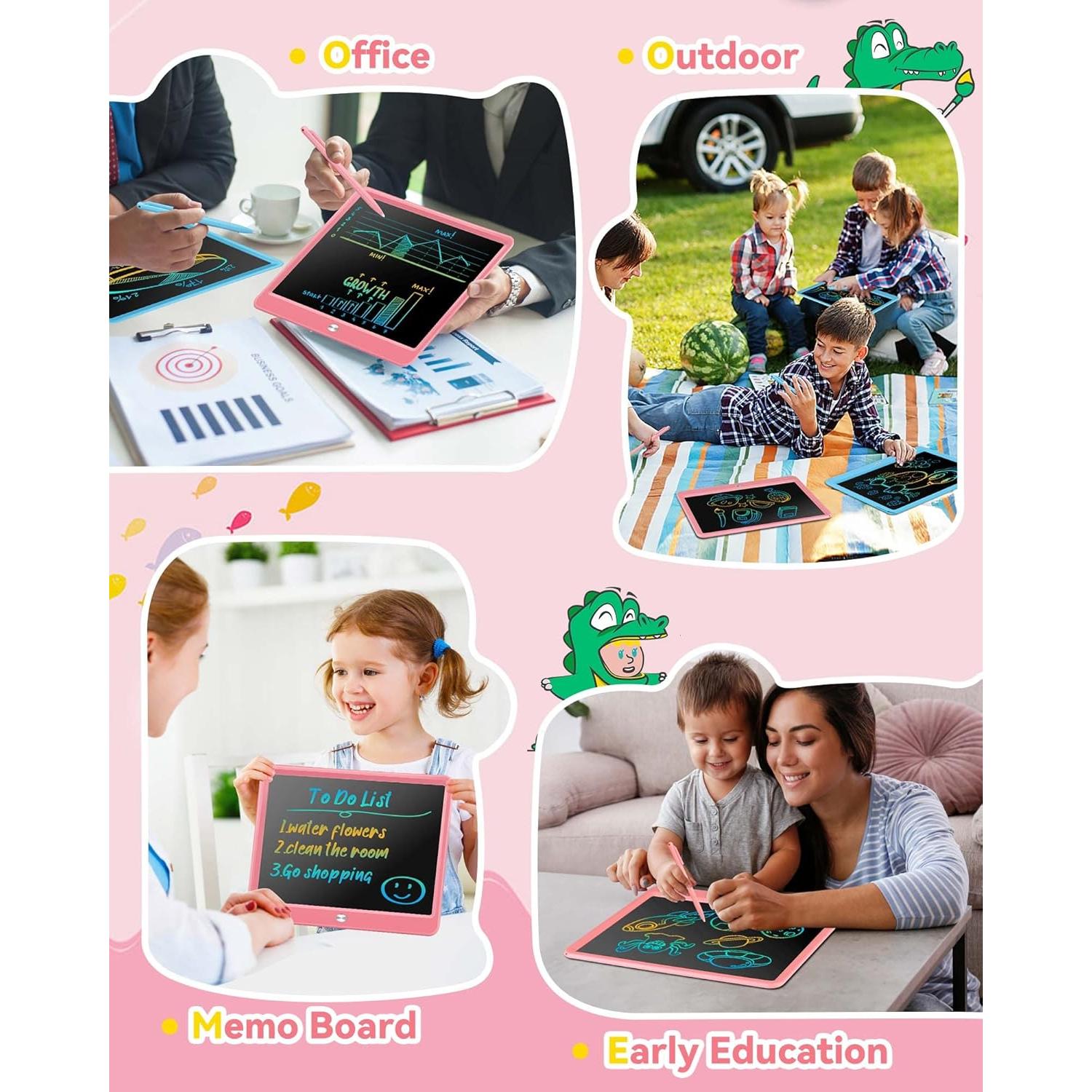 KOKODI Tableta de Escritura LCD 30.5 cm Rosa para Niños