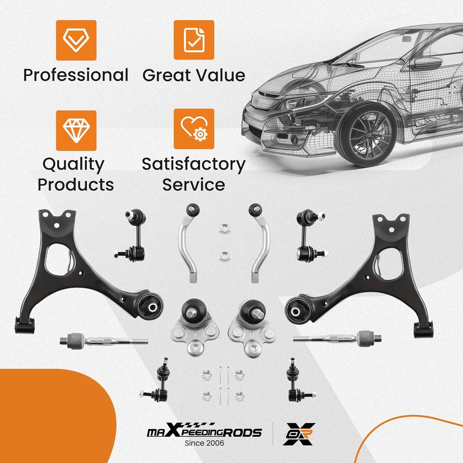 Kit de Suspensión 12 Piezas maXpeedingrods para Honda Civic 2006-2011