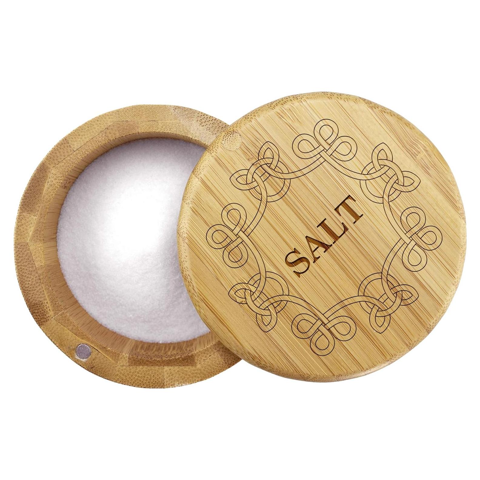 Caja de Sal de Bambú Totally Bamboo con Tapa Magnética 170g