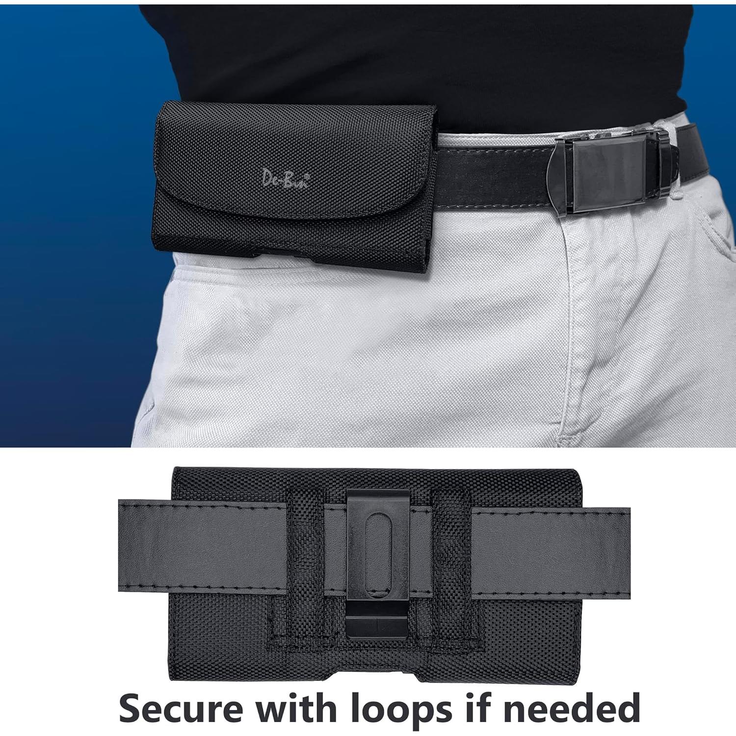 Funda DeBin para iPhone 11 a 16 Pro con clip de cinturón