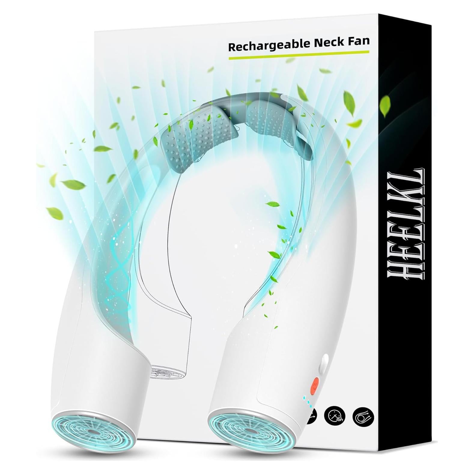 Ventilador de Cuello Heelkl Q1 Portátil 4 Velocidades 4000mAh