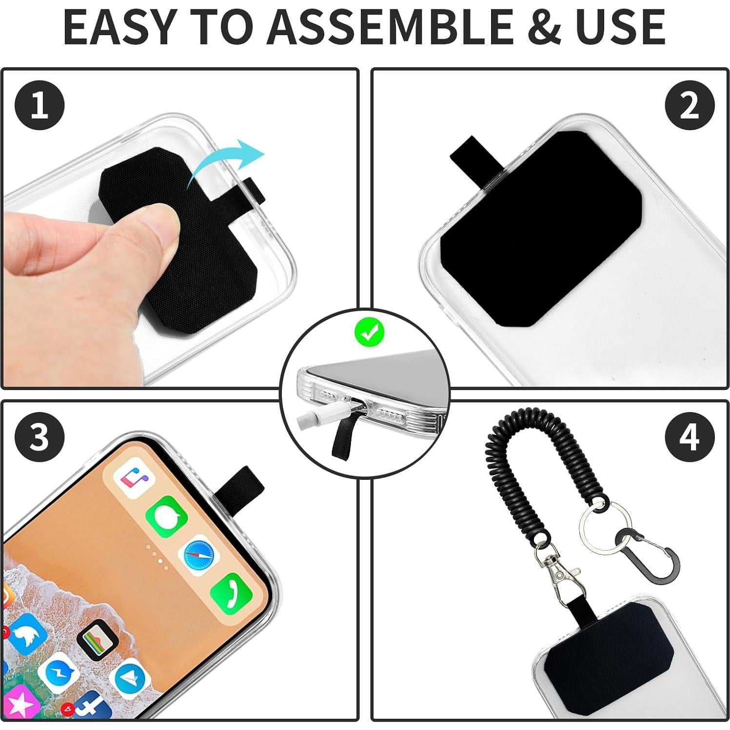 Correa para Teléfono HOTEMIA Anti Robo 18-80 cm Negro