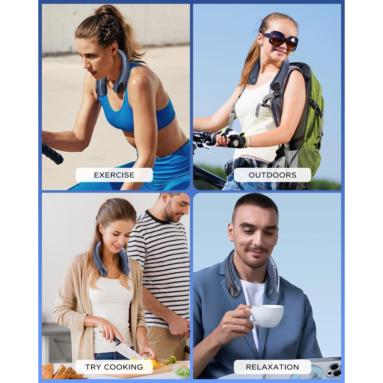 Ventilador de Cuello TUNISE M15 5200mAh Silencioso 3 Velocidades