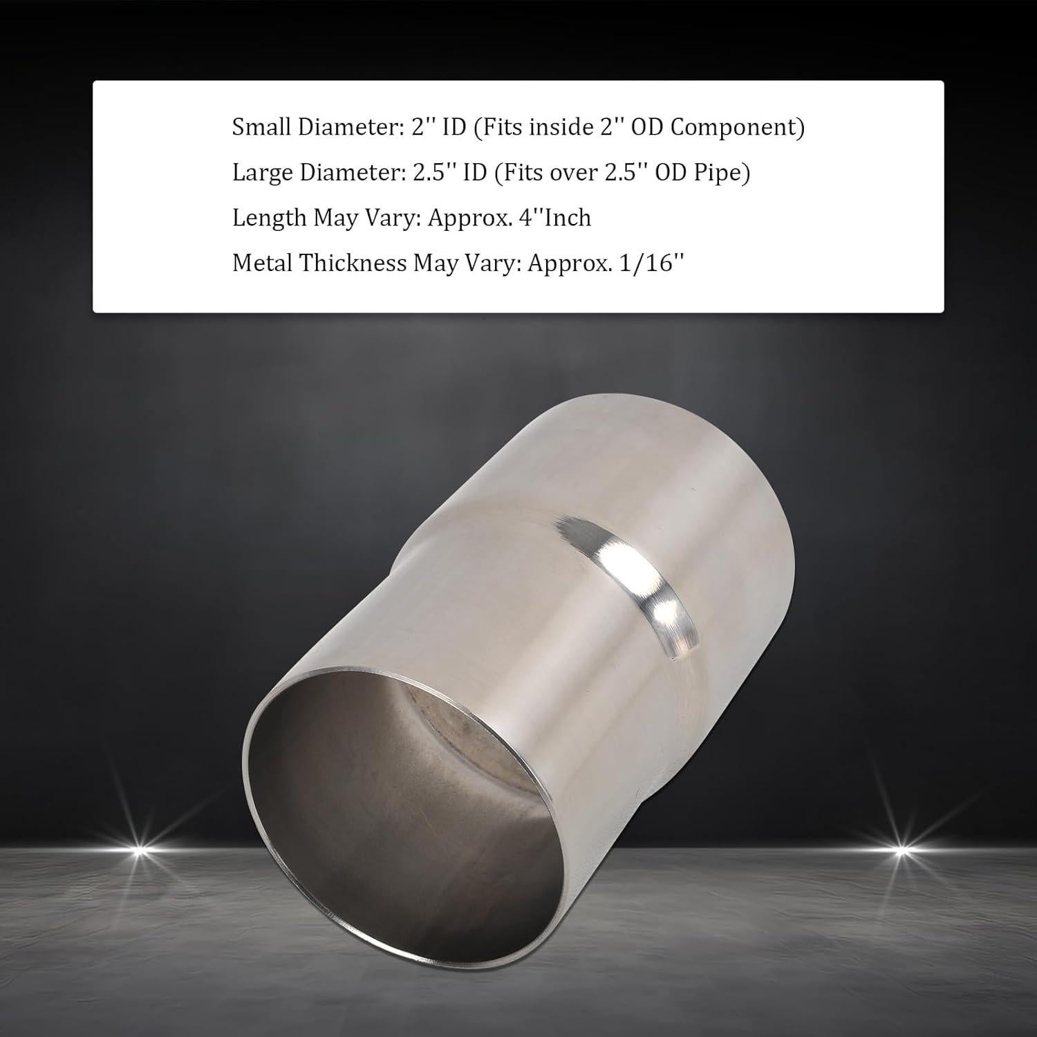 Adaptador Reductor de Tubo de Escape SSN Acero Inoxidable 304 10.16 cm