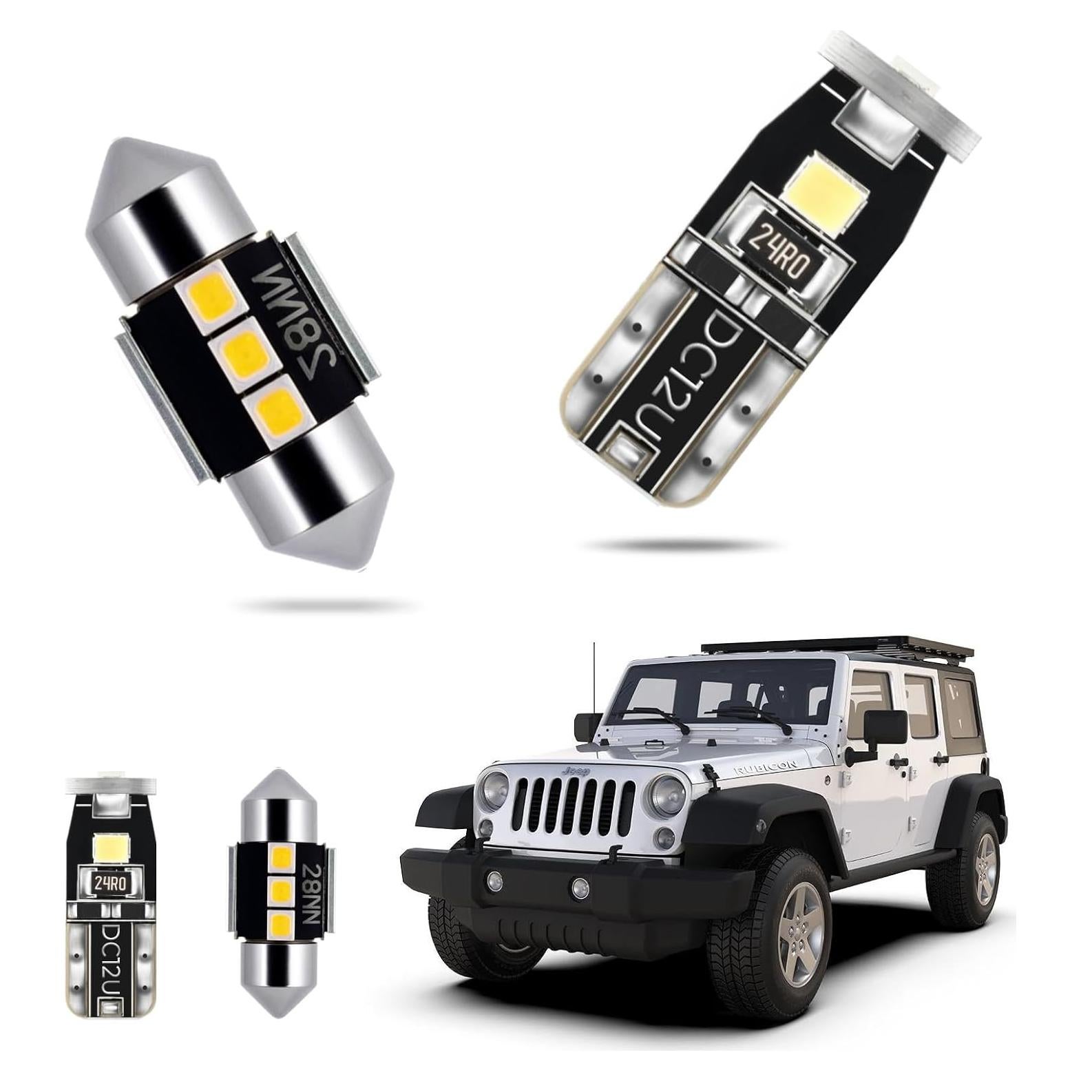 Kit de 6 Bombillas LED Blancas EASY EAGLE para Jeep Wrangler JK 2007-2018