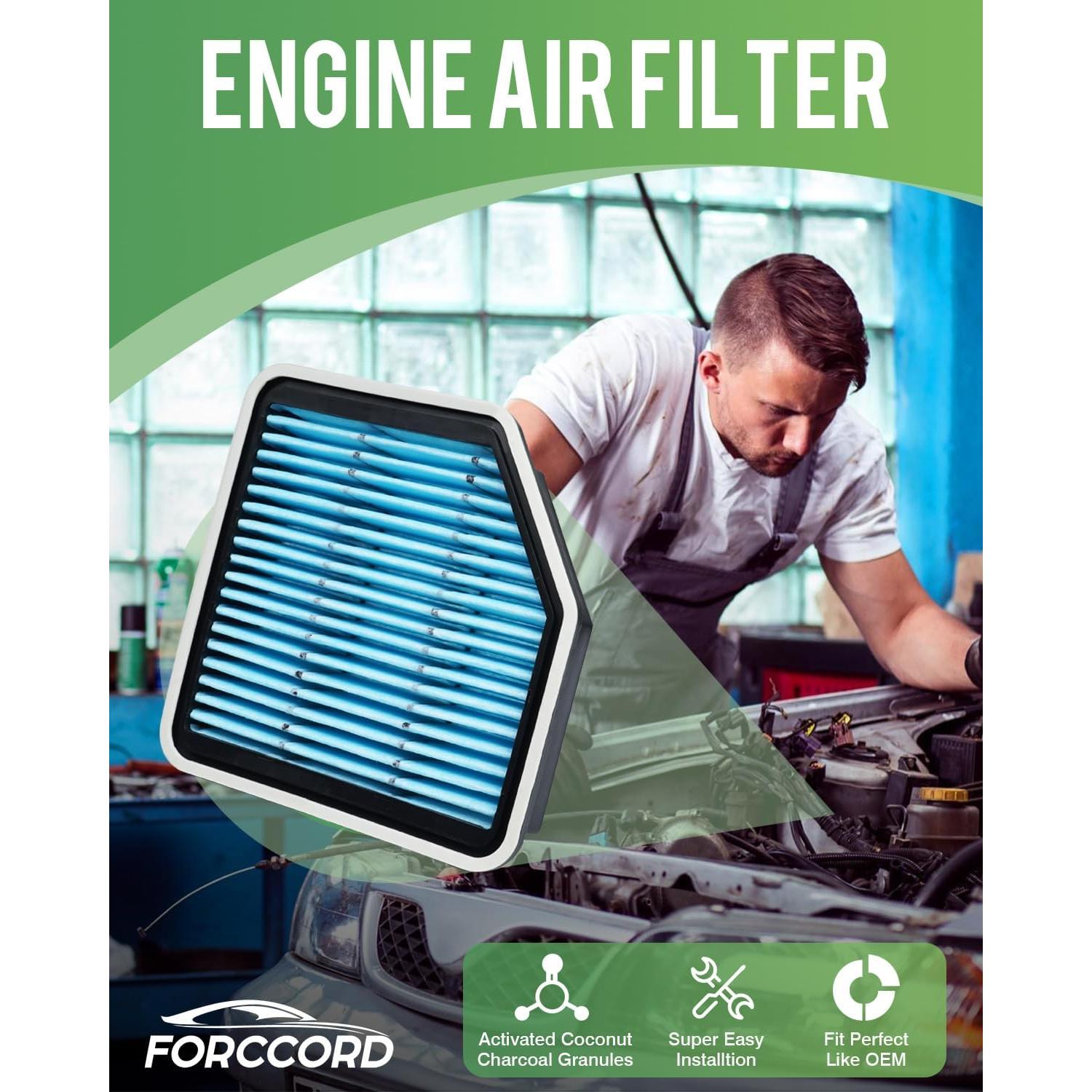 Filtro de aire motor Forccord 17801-31110 compatible Lexus