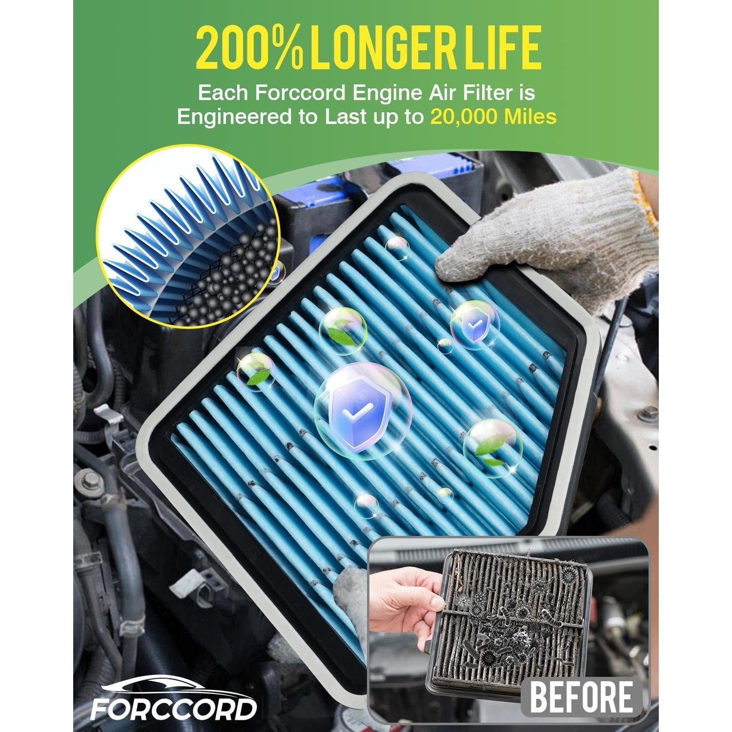 Filtro de aire motor Forccord 17801-31110 compatible Lexus