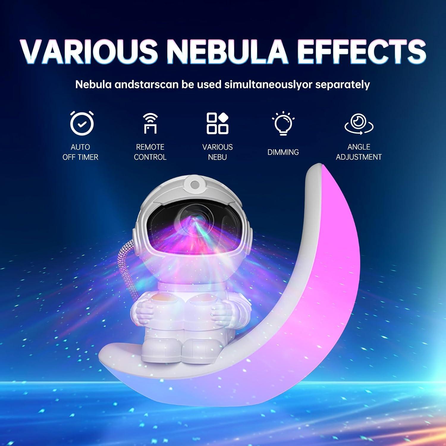 Proyector de Luna Astronauta CGG LED con Control Remoto