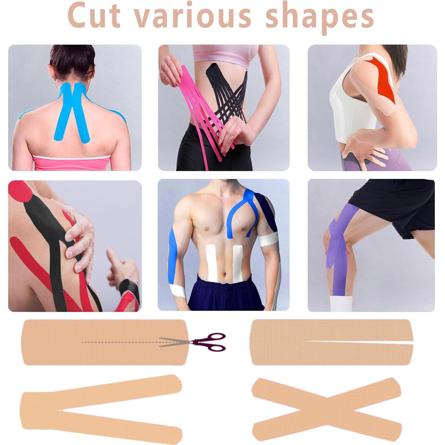 Cinta de Kinesiología SOONGO 5 Rollos 5cm Beige Alta Elasticidad