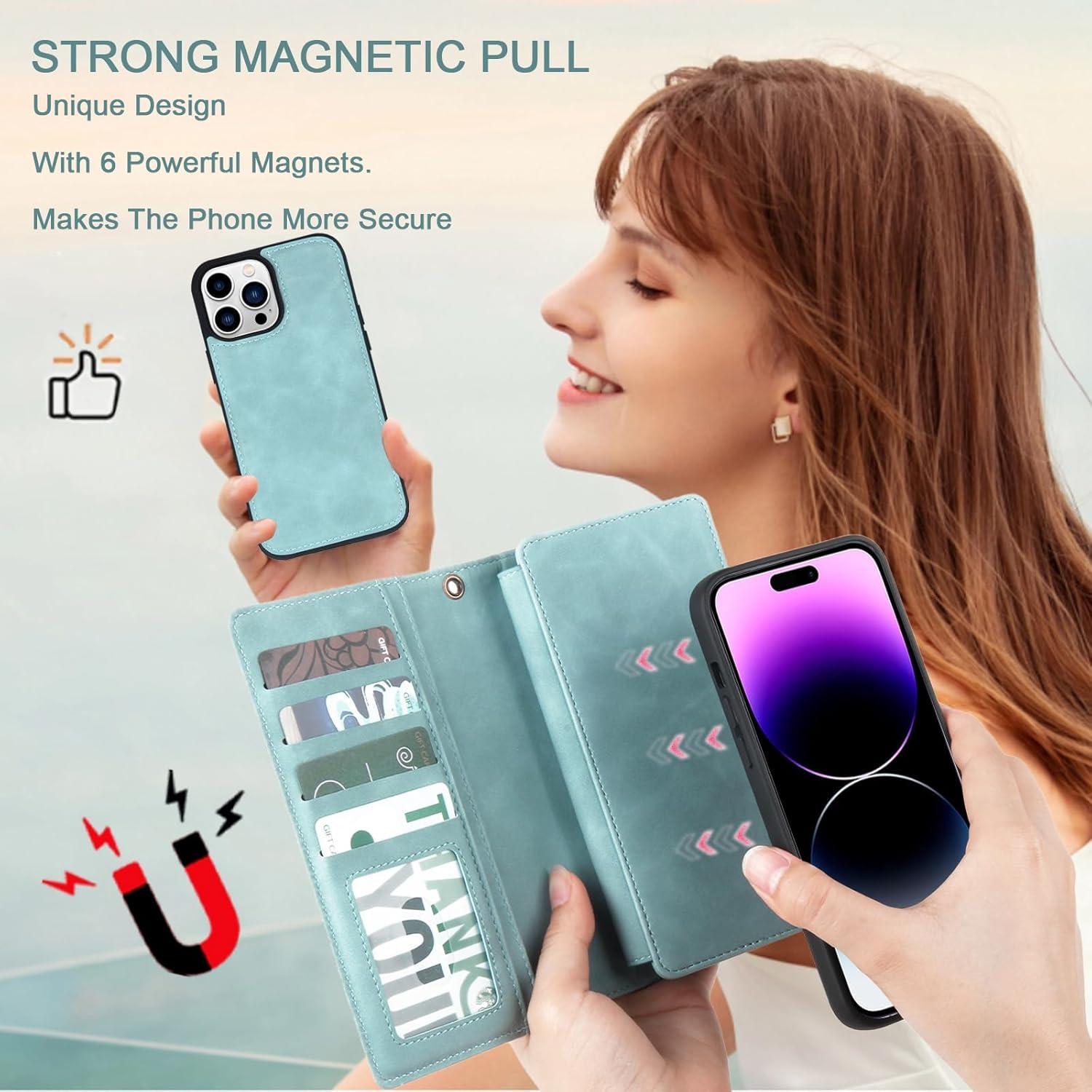 Funda Cartera TwoHead iPhone 15 Pro Magnética Azul