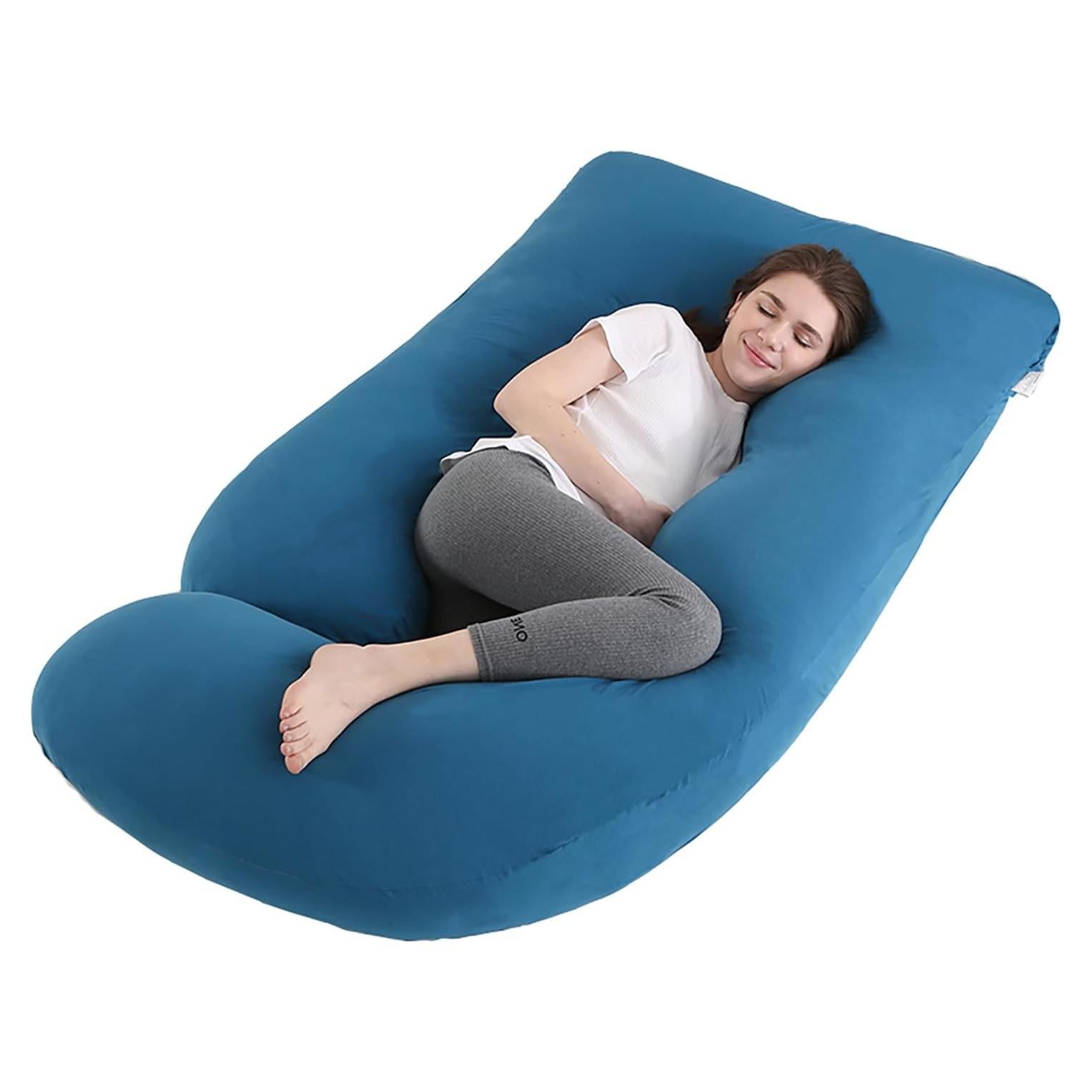 Almohada de Embarazo Jcickt 152 cm Soporte Cuerpo Completo Azul