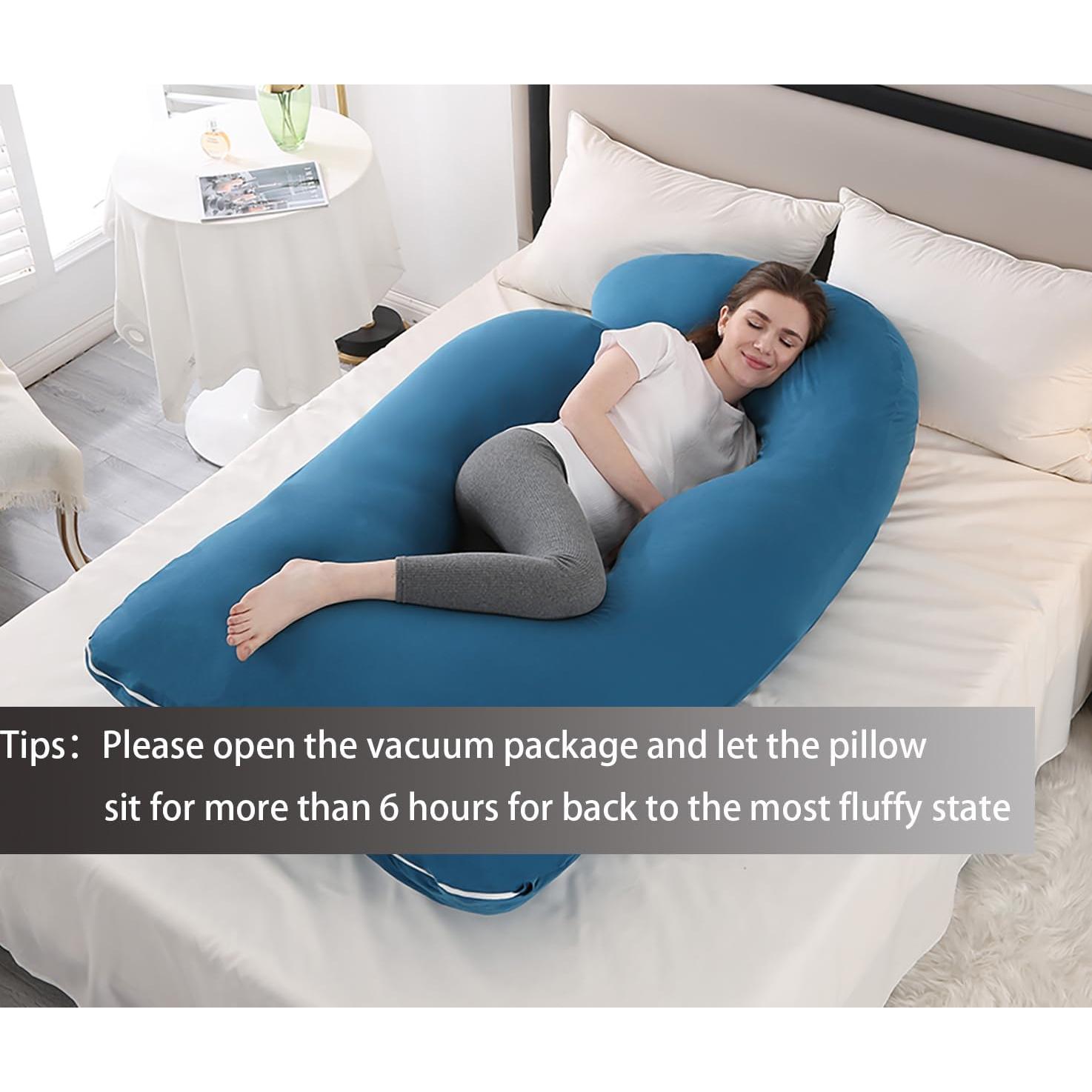 Almohada de Embarazo Jcickt 152 cm Soporte Cuerpo Completo Azul