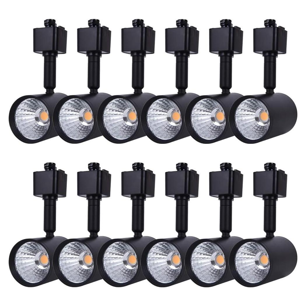 Cabezas de Iluminación LED de Riel Mirrea 12 Pack 6.5W 3000K
