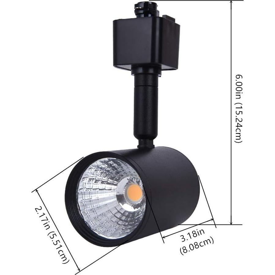 Cabezas de Iluminación LED de Riel Mirrea 12 Pack 6.5W 3000K