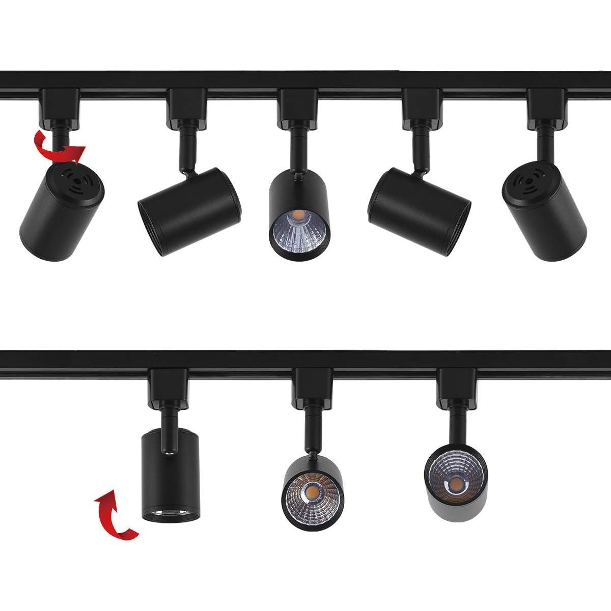 Cabezas de Iluminación LED de Riel Mirrea 12 Pack 6.5W 3000K