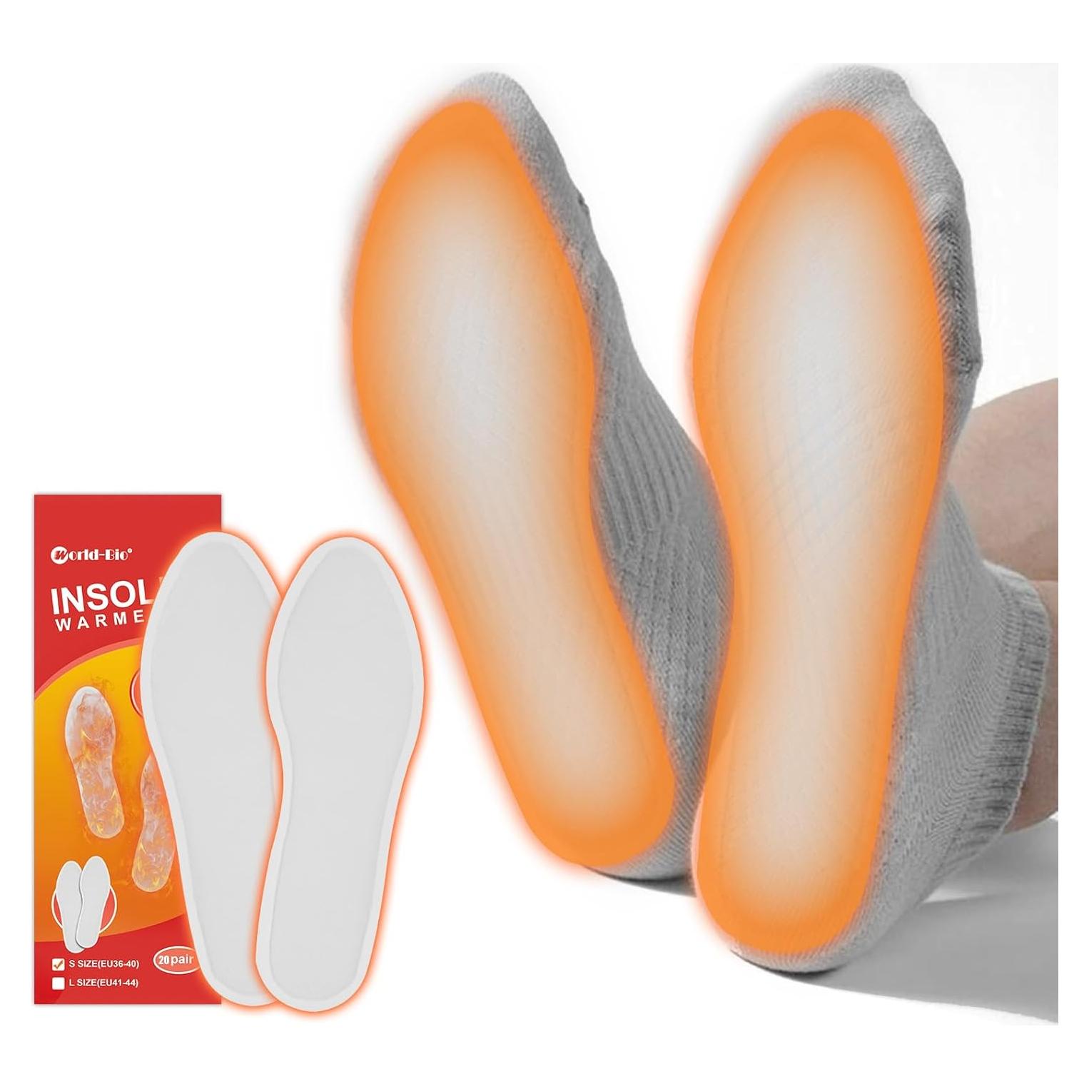 Calentadores de Pies Desechables MR.ICE S - 20 Pares Activados por Aire