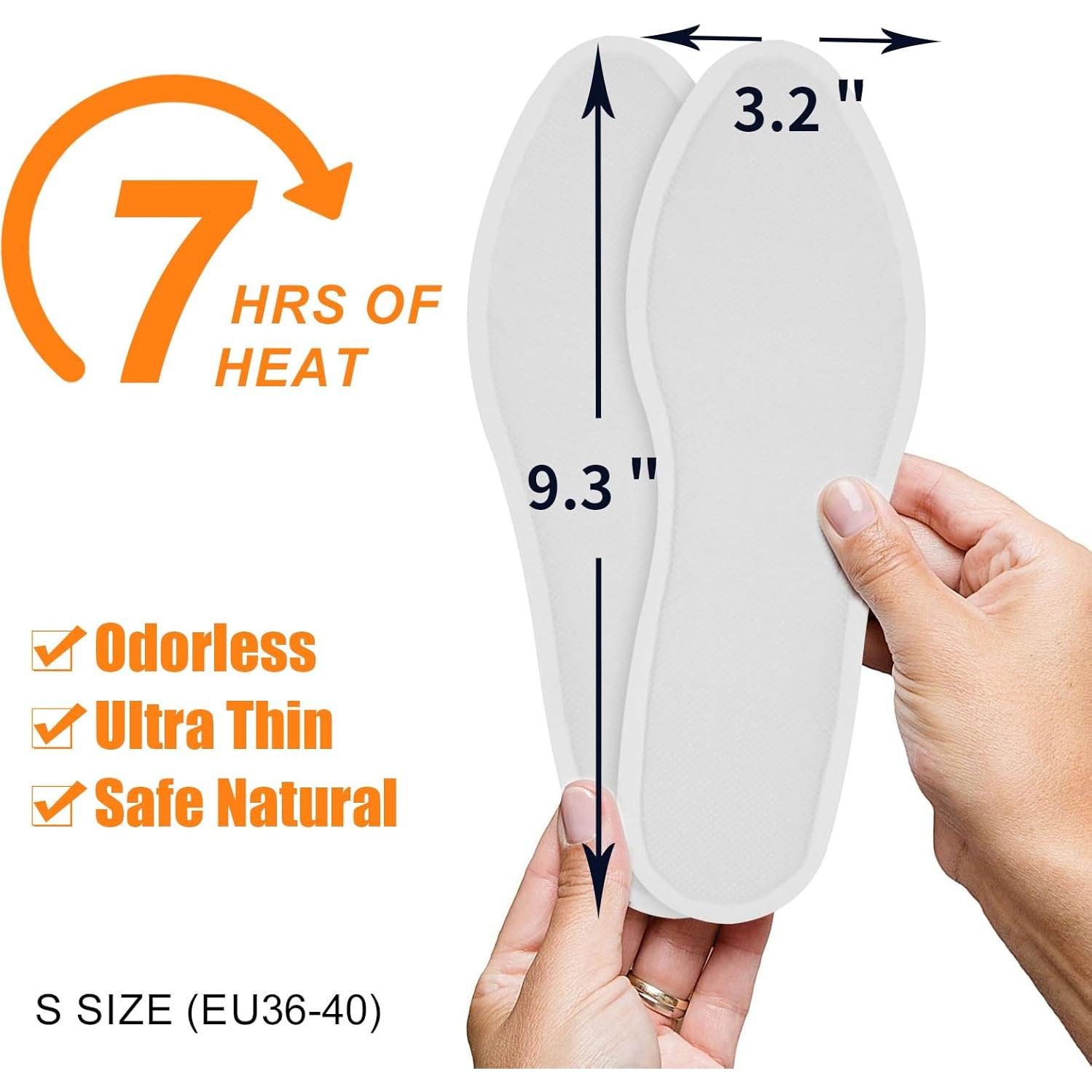 Calentadores de Pies Desechables MR.ICE S - 20 Pares Activados por Aire