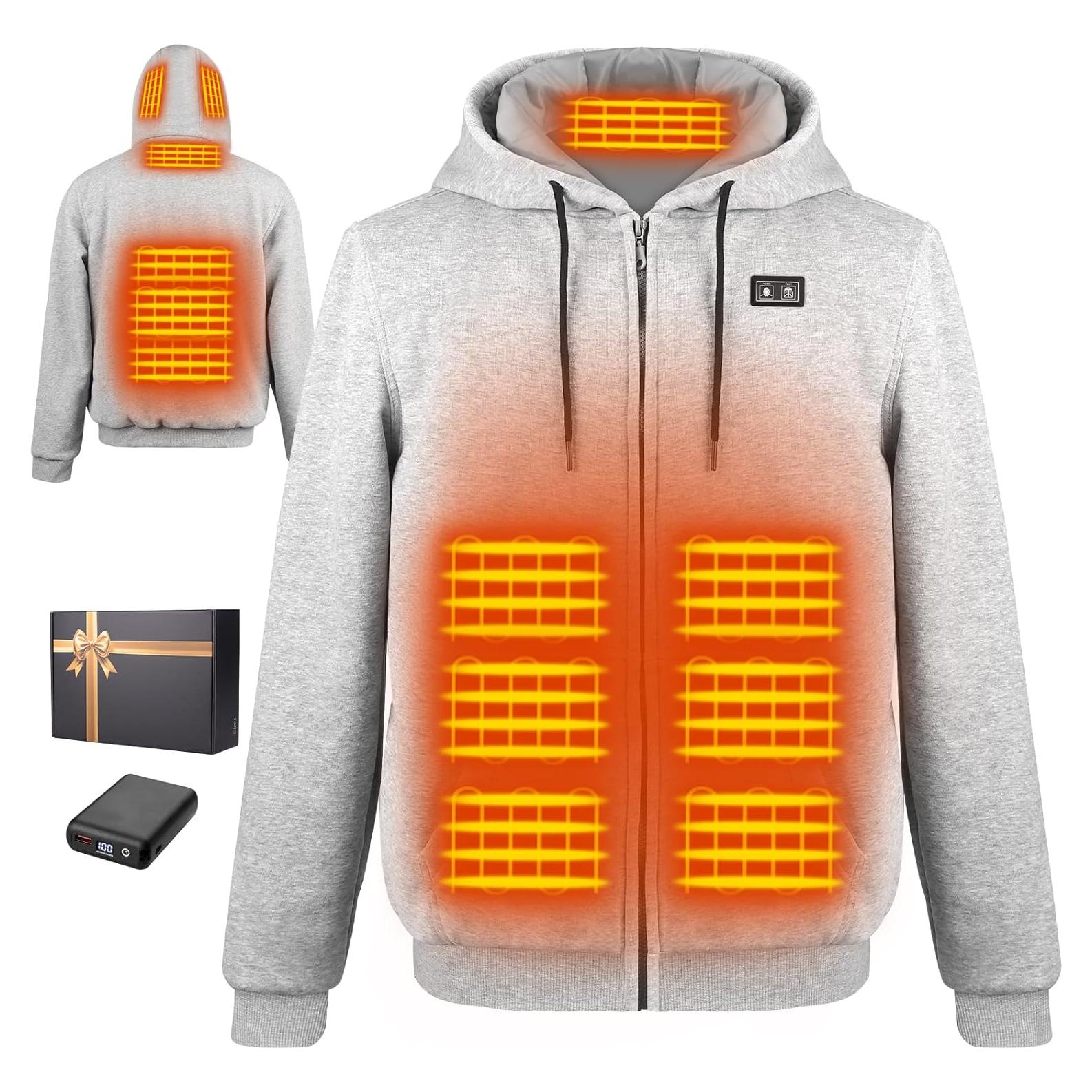 Sudadera Calentada Unisex RPS-028 7.4V 12000mAh 6 Zonas