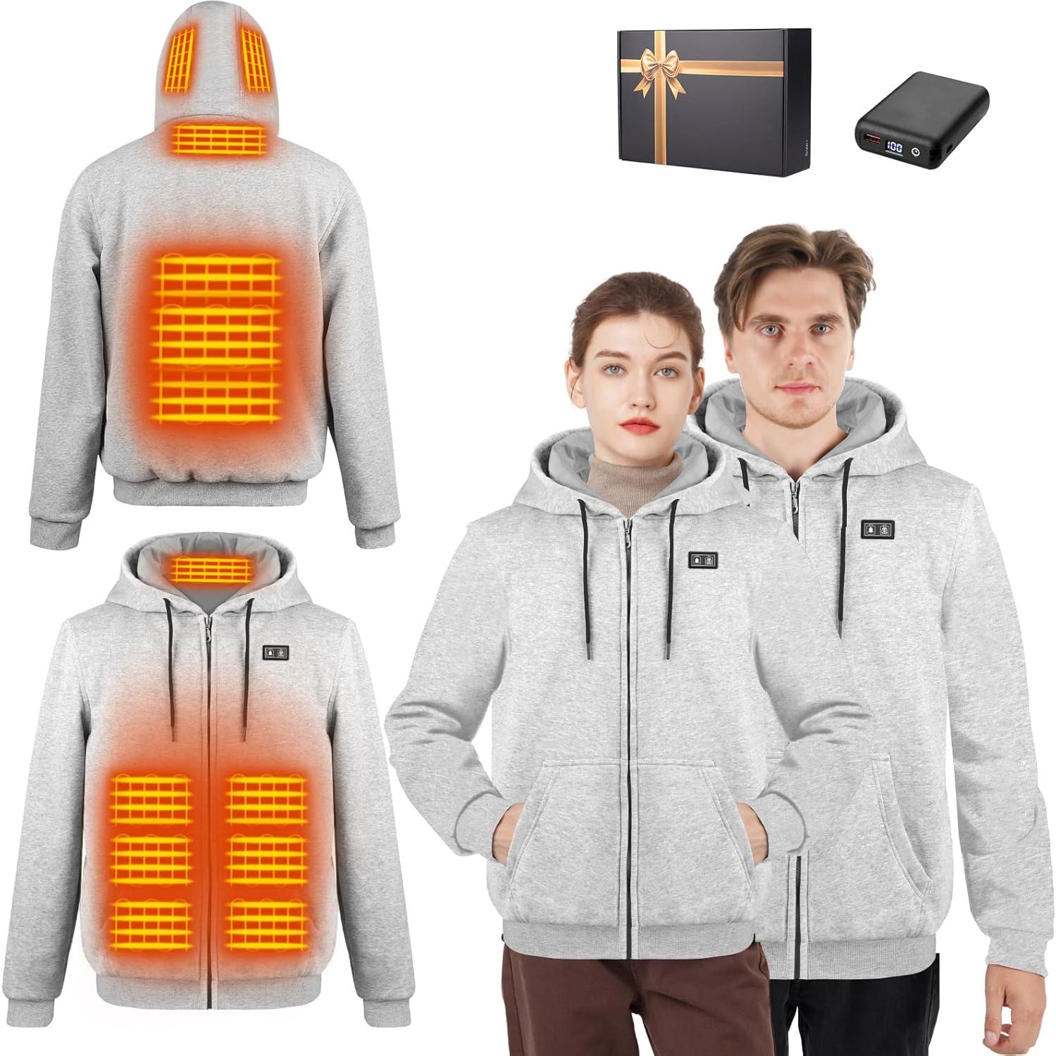 Sudadera Calentada Unisex RPS-028 7.4V 12000mAh 6 Zonas