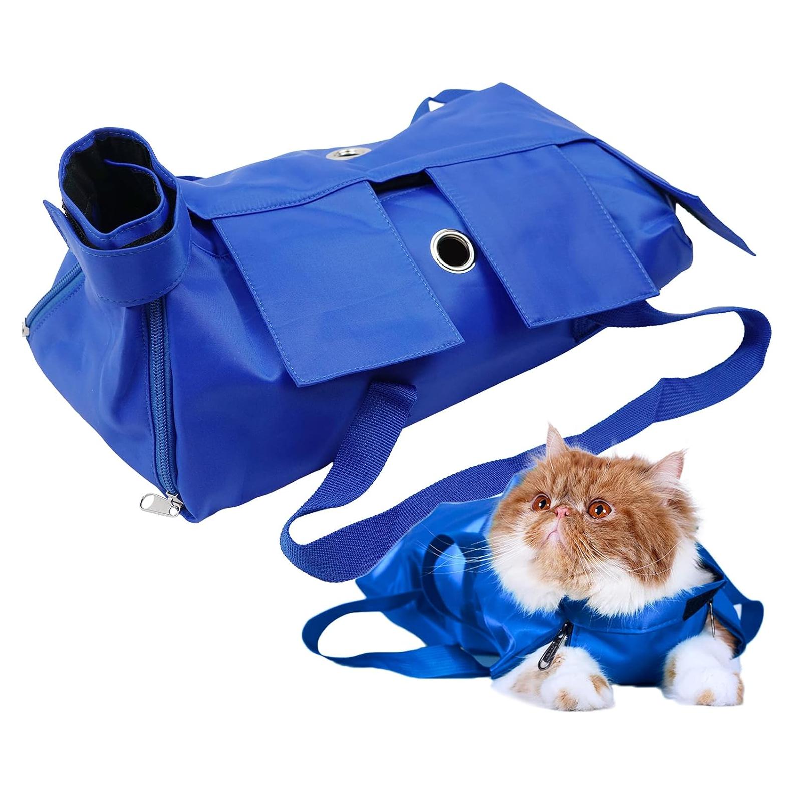 Bolsa de restricción para gatos Kukaster S azul - Aseo y cuidado