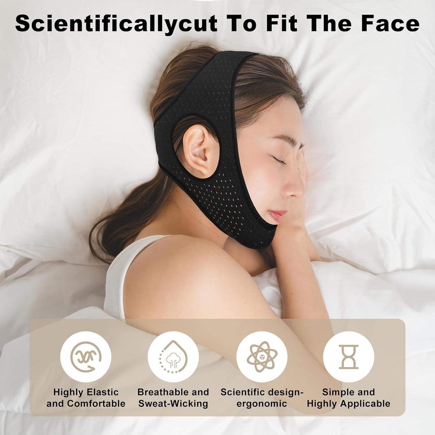 Correa para la Barbilla Antisnoring Aikaplus Ajustable 53cm