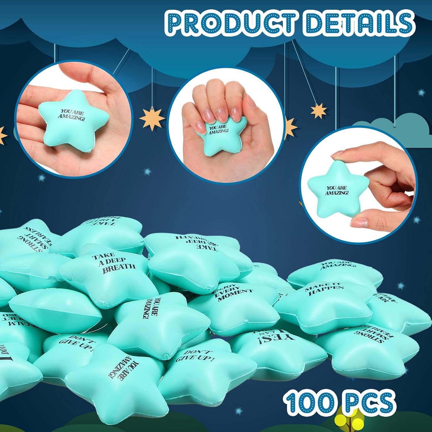 Paquete de 100 Pelotas Antiestrés Motivacionales Sotiff - Azul