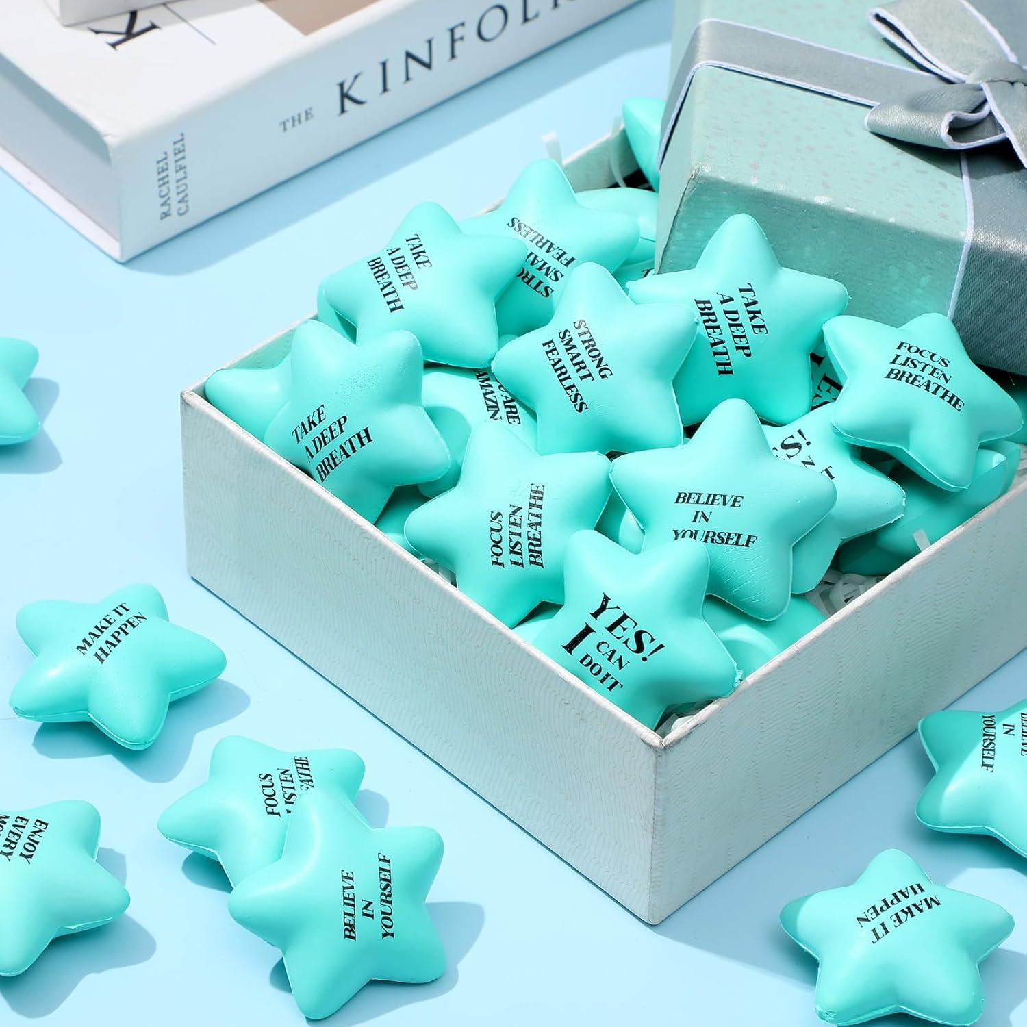 Paquete de 100 Pelotas Antiestrés Motivacionales Sotiff - Azul