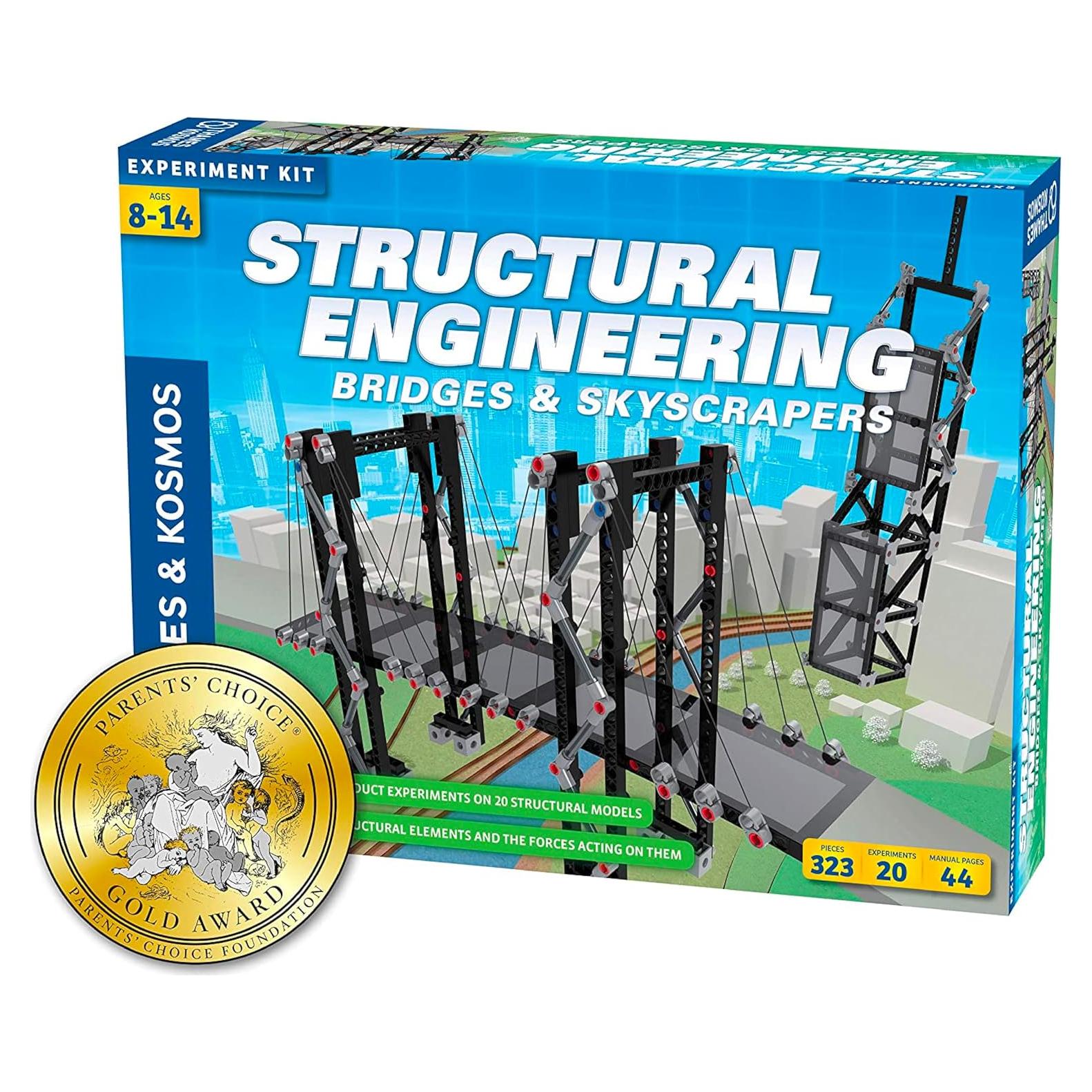 Kit de Ciencia Thames & Kosmos Puentes y Rascacielos 20 Modelos