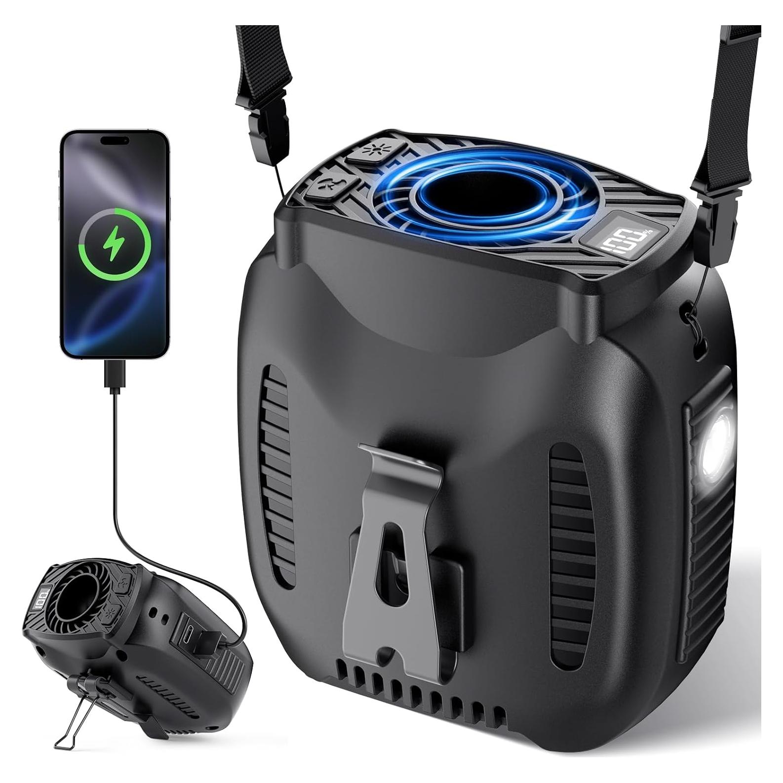 Ventilador Portátil de Cintura VOSFEEL 16000mAh 5 Velocidades