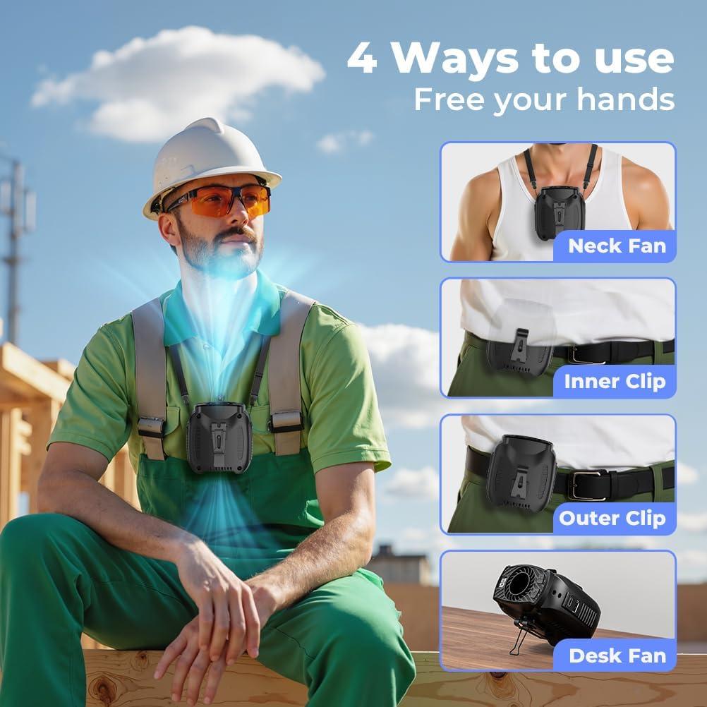 Ventilador Portátil de Cintura VOSFEEL 16000mAh 5 Velocidades