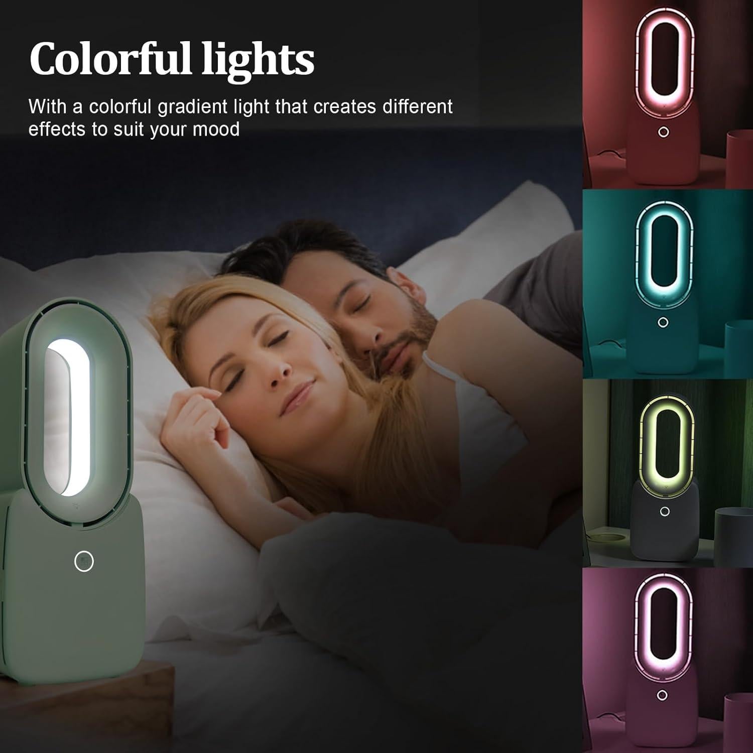 Ventilador de Mesa CONBOLA F1 Recargable 30 cm Verde Silencioso