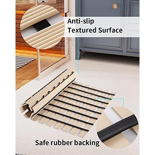 Alfombra de Ducha Antideslizante PADOOR 40.6x88.9 cm Beige