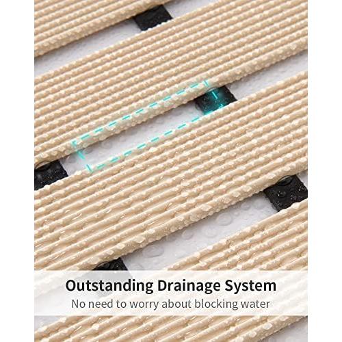 Alfombra de Ducha Antideslizante PADOOR 40.6x88.9 cm Beige