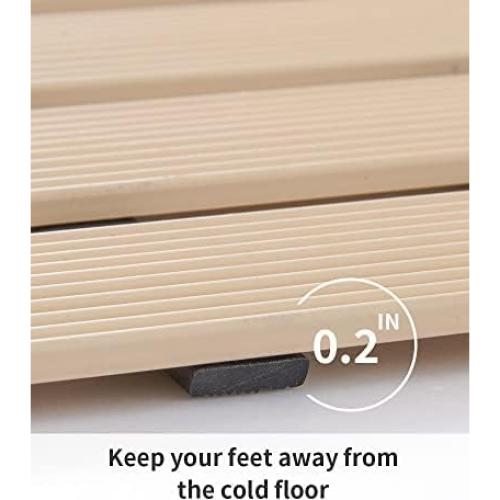 Alfombra de Ducha Antideslizante PADOOR 40.6x88.9 cm Beige