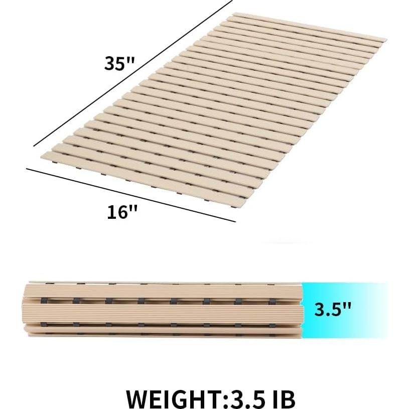 Alfombra de Ducha Antideslizante PADOOR 40.6x88.9 cm Beige