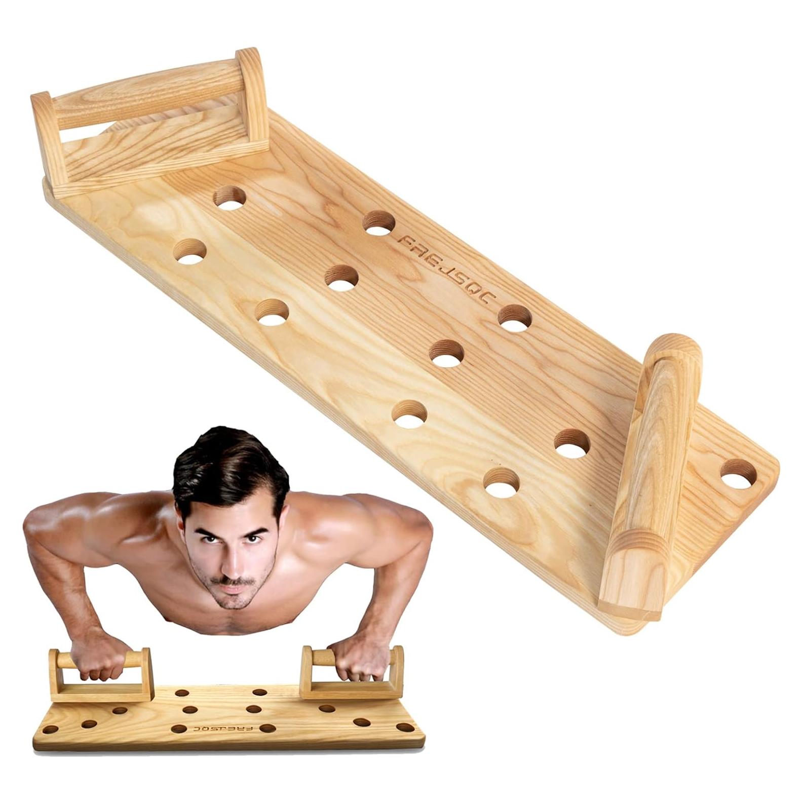 Tabla de Flexiones de Madera FREJSQC - Soporte Portátil 10 en 1