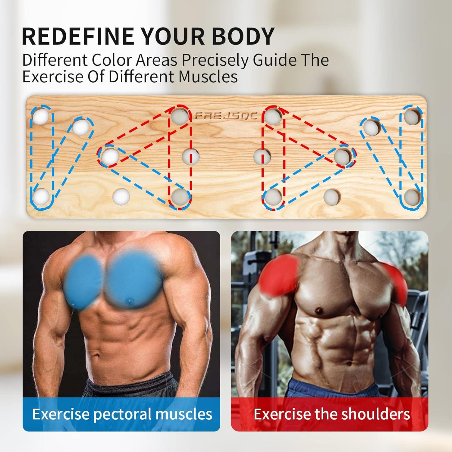 Tabla de Flexiones de Madera FREJSQC - Soporte Portátil 10 en 1