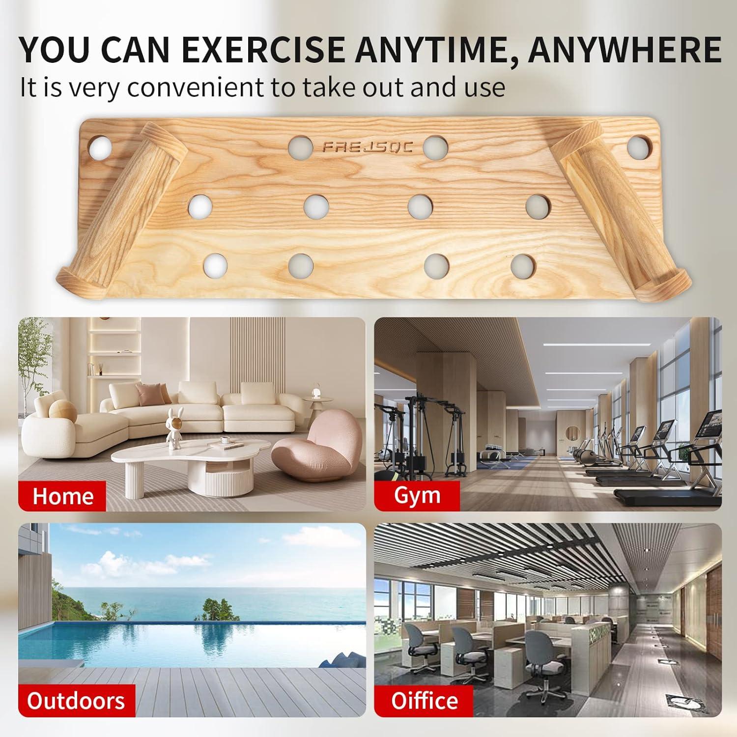 Tabla de Flexiones de Madera FREJSQC - Soporte Portátil 10 en 1