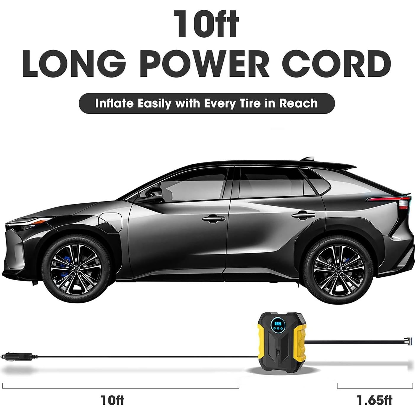 Compresor de Aire Digital Carsun CAP-001 12V 35L/min Amarillo