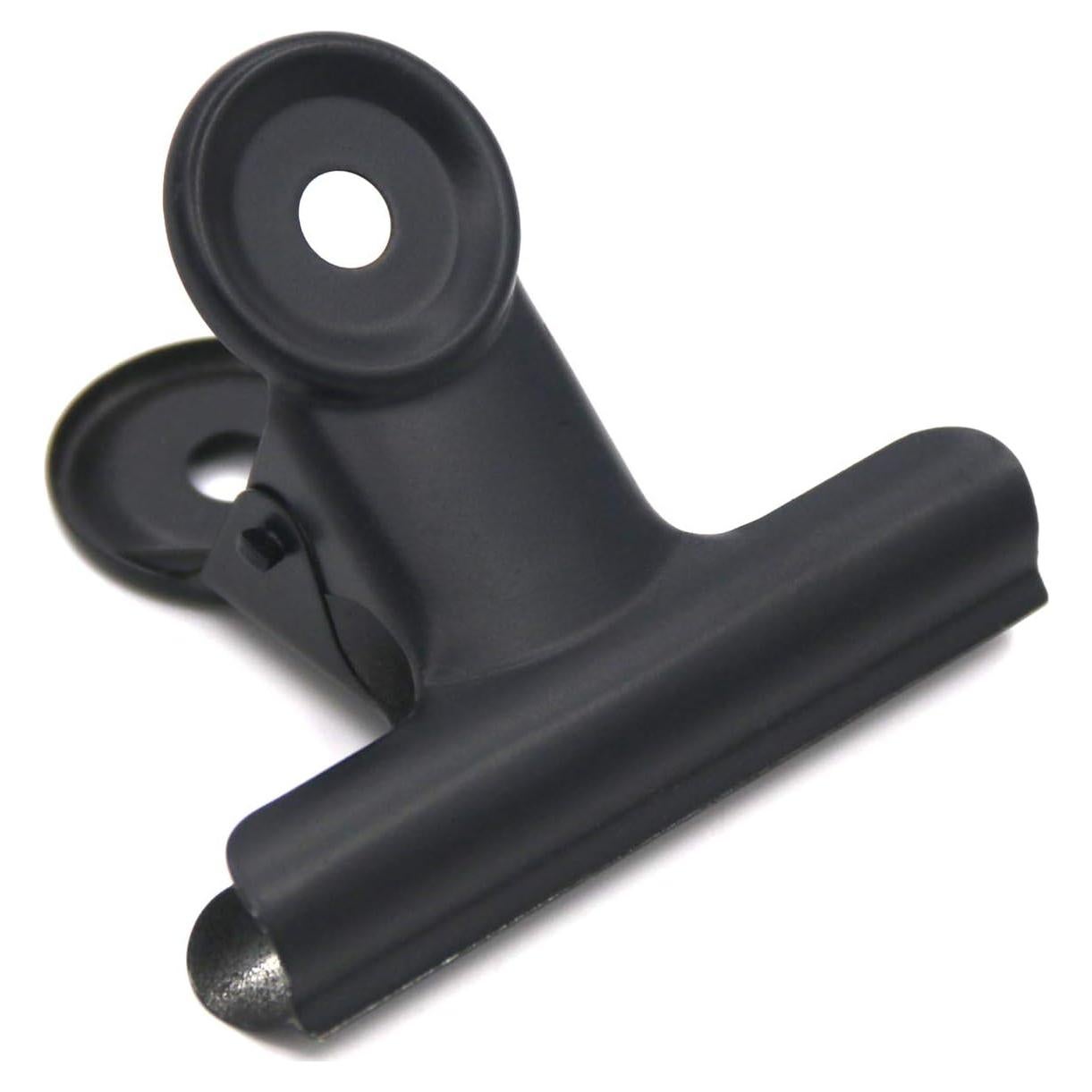 Coideal Paquete de 12 Clips de Papel Metálicos Negros Grandes 6.35 cm