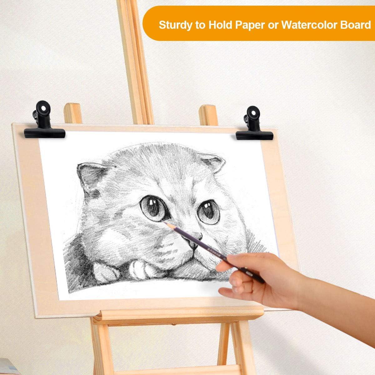 Coideal Paquete de 12 Clips de Papel Metálicos Negros Grandes 6.35 cm