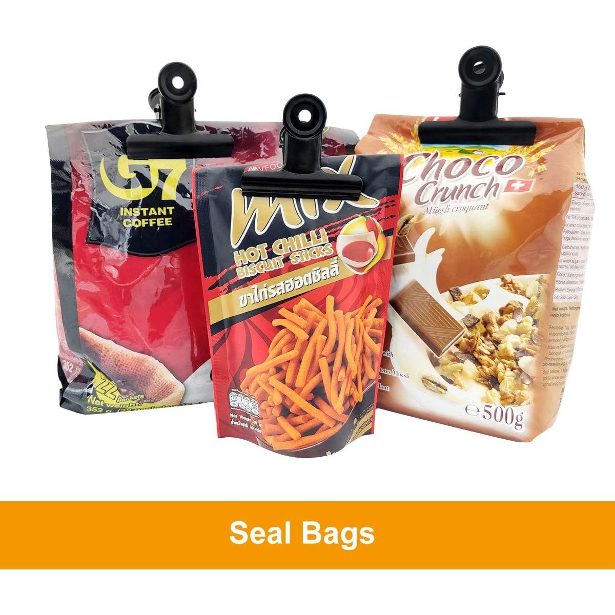 Coideal Paquete de 12 Clips de Papel Metálicos Negros Grandes 6.35 cm