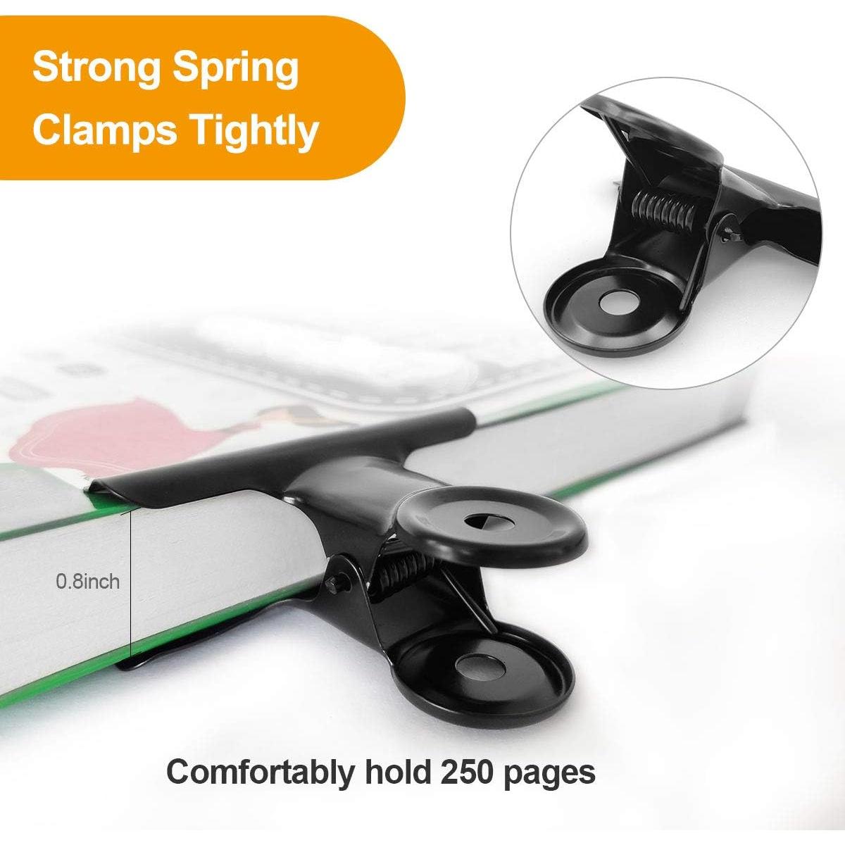 Coideal Paquete de 12 Clips de Papel Metálicos Negros Grandes 6.35 cm