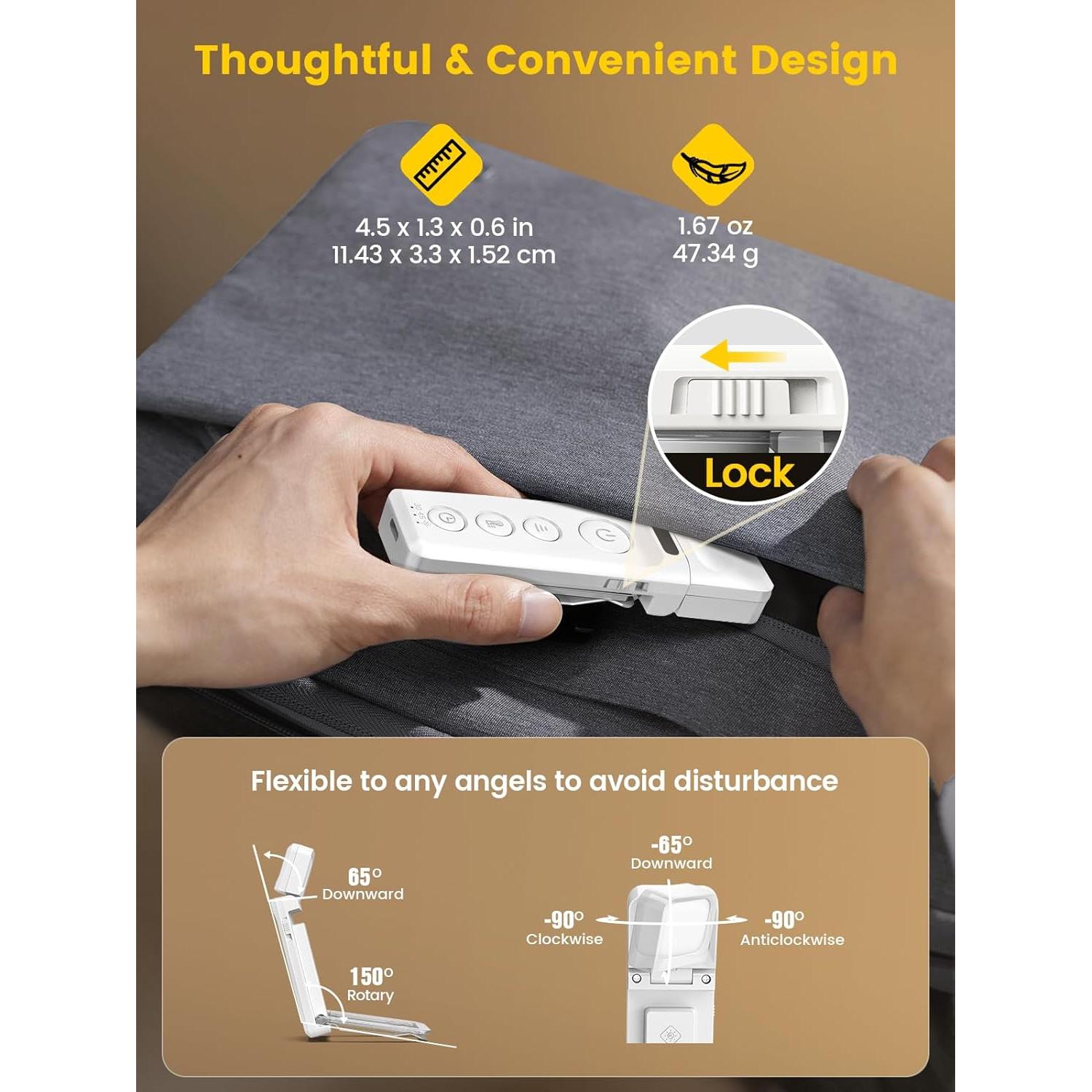 Luz de libro recargable Glocusent A28 con clip - 3 colores