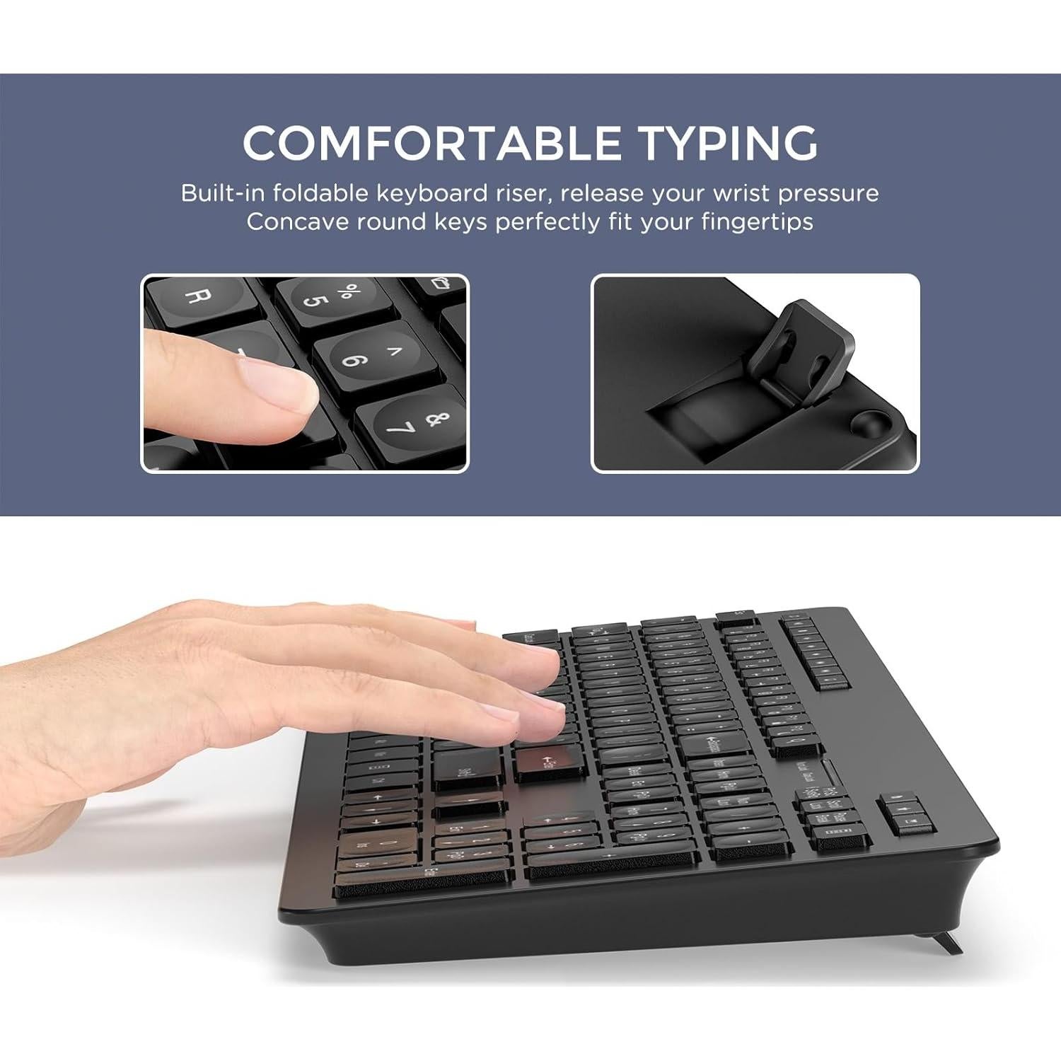 Combo Teclado y Ratón Inalámbrico Seenda Negro 2.4GHz