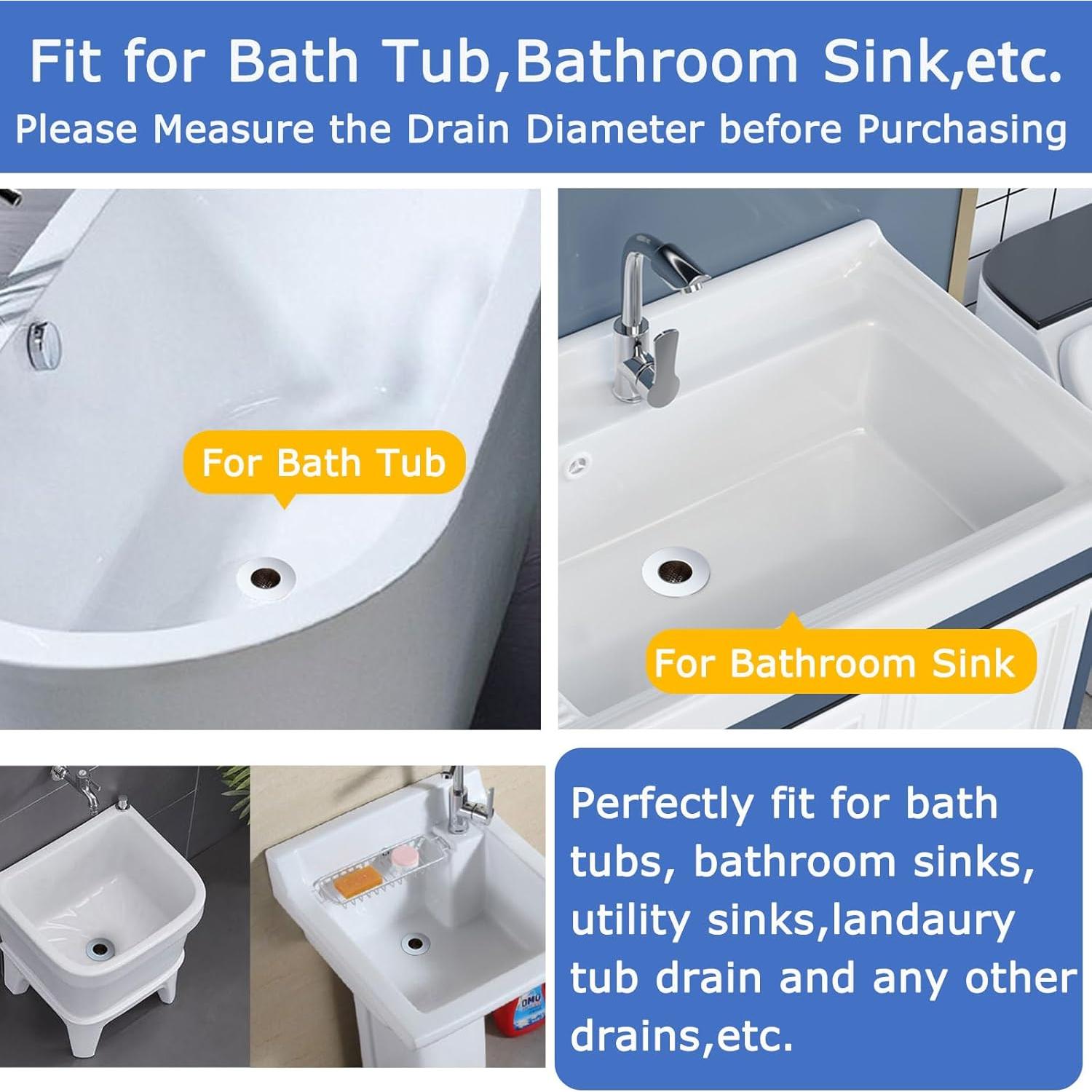 Coladores de desagüe Anteecana 3 piezas acero inoxidable 2.4 cm