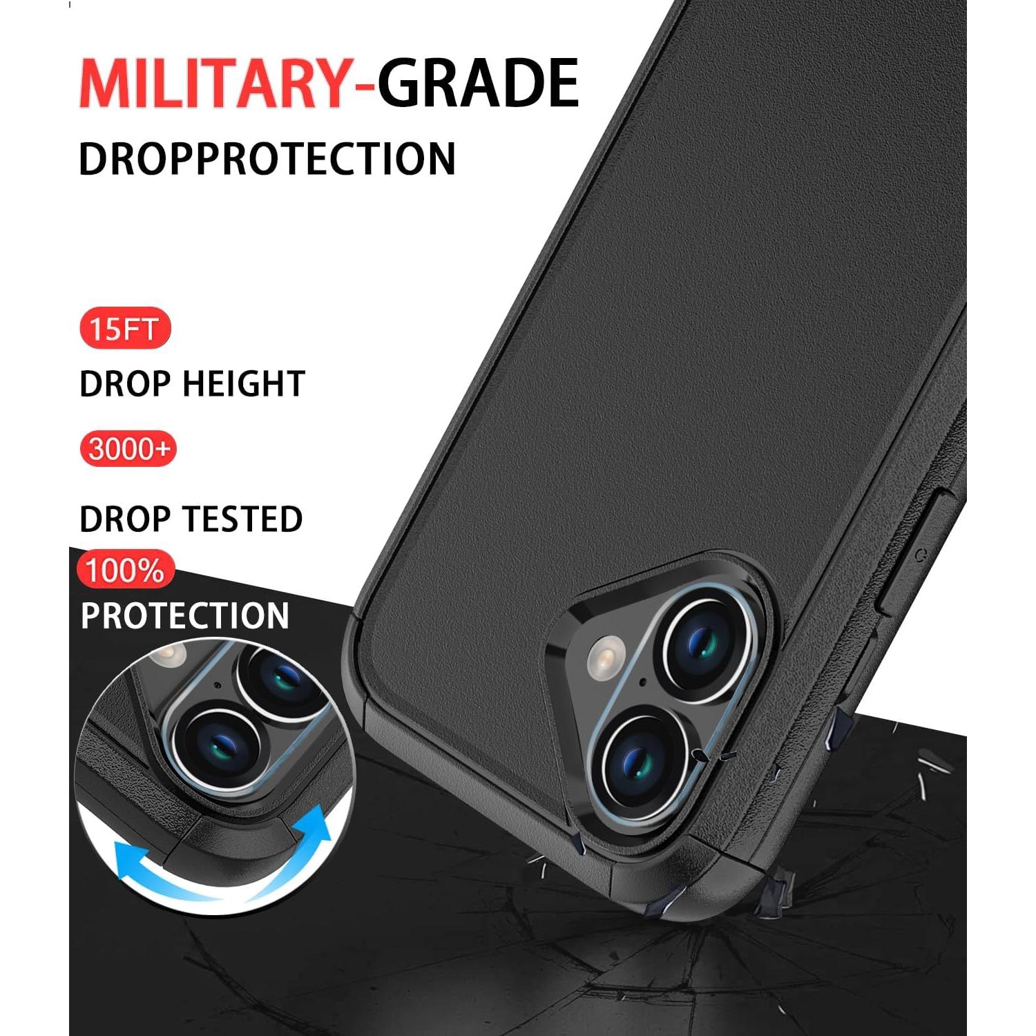 Funda Diverbox para iPhone 16 A prueba de golpes y caídas