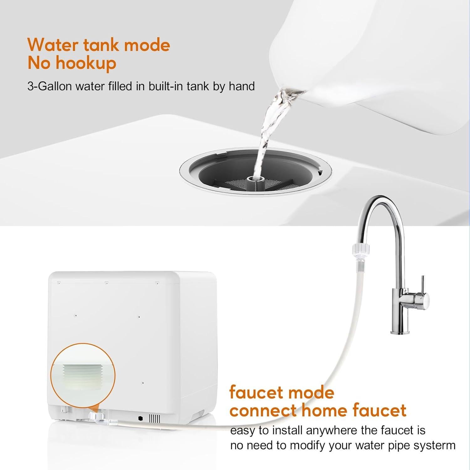 Lavavajillas Mini Portátil SEAGTOM TDQRO9 5L 3 Configuraciones
