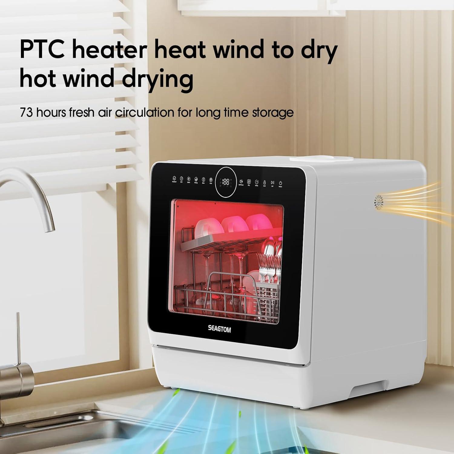 Lavavajillas Mini Portátil SEAGTOM TDQRO9 5L 3 Configuraciones